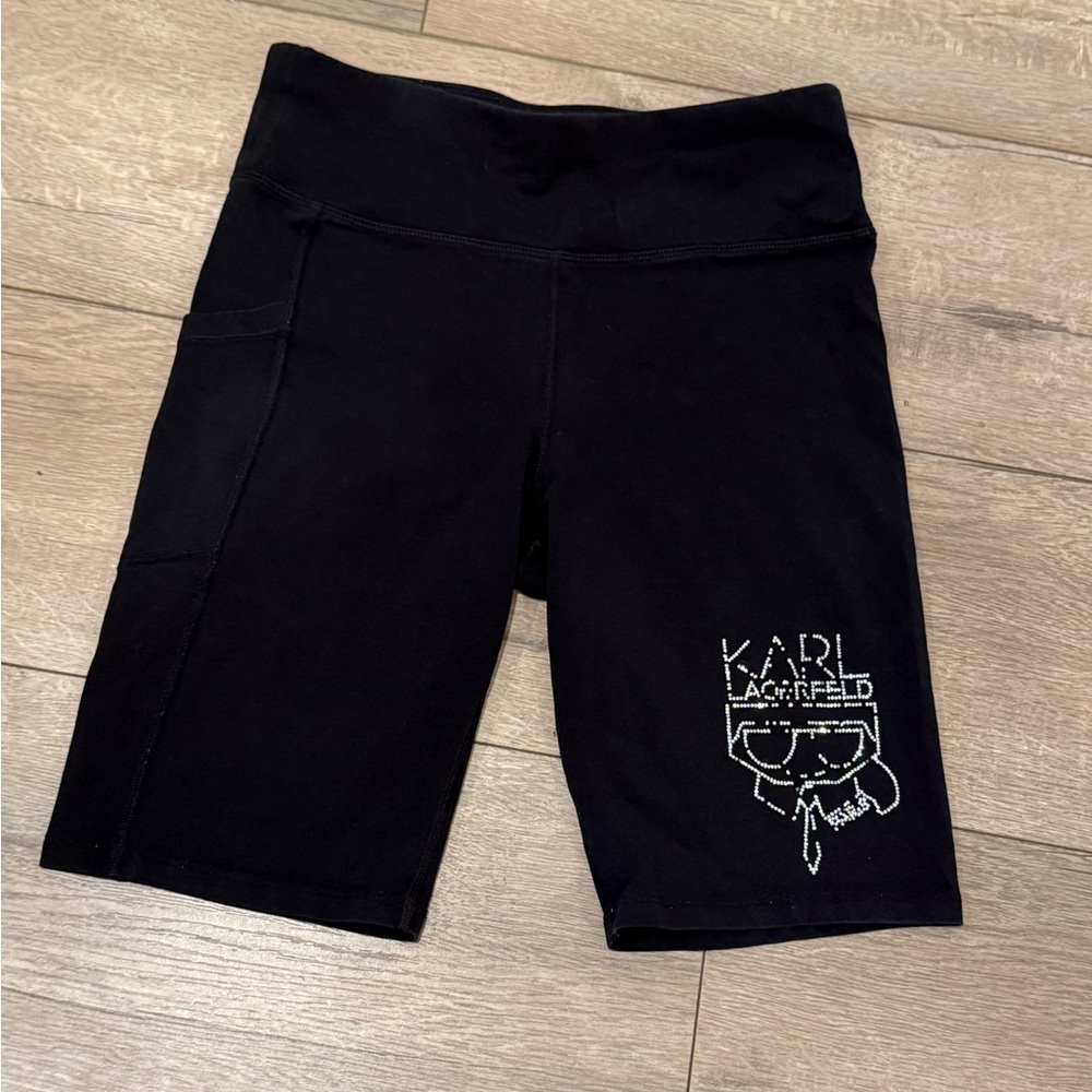 Karl Lagerfeld bedazzled Bike Shorts - Picture 2 of 6